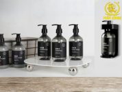 Bộ Amenities Khách Sạn Chai Vòi Nhấn 300ml Nhãn Đen