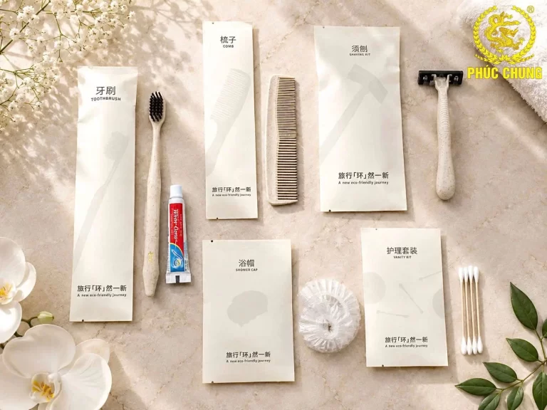 Bộ amenities khách sạn Eco tinh gọn thân thiện và chuyên nghiệp