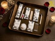 Bộ Amenities Khách Sạn Họa Tiết Đen Trắng – Hiện Đại, Tinh Tế Cho Phòng Nghỉ Chuyên Nghiệp